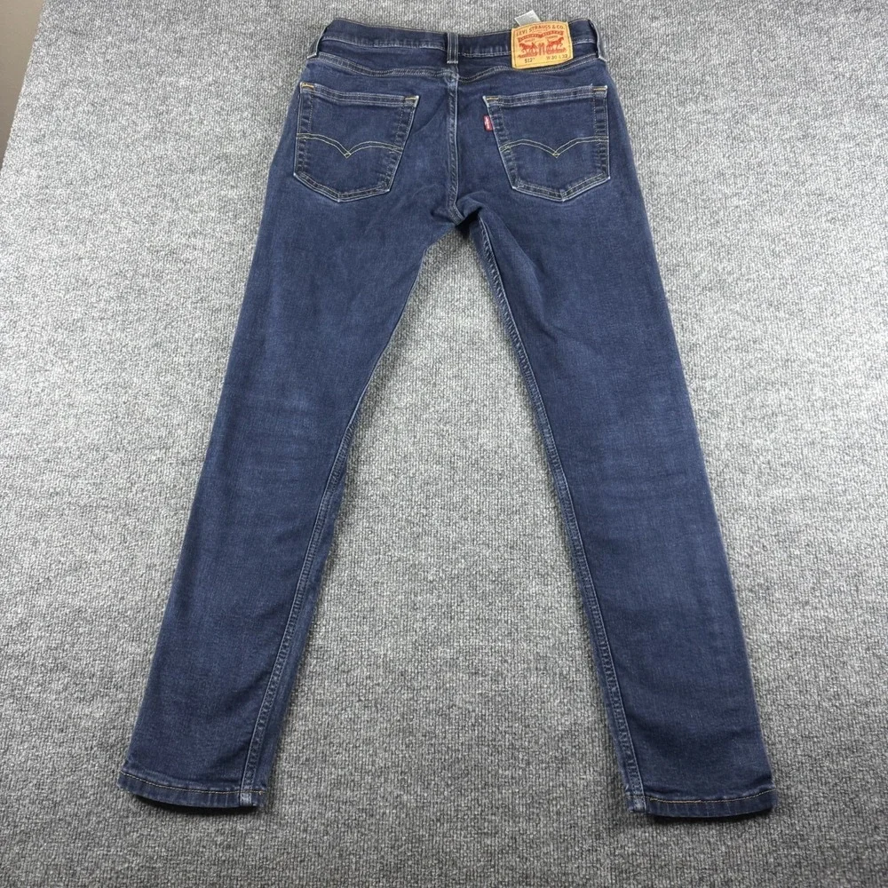 Levis 512 Jeans Mens 30x32 Blue Dark Wash Denim Slim Fit Tapered Skinny Workwear